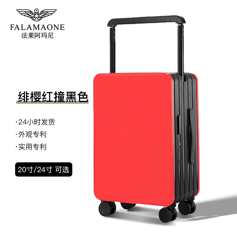 Fala Armani Çoxfunksiyalı Qadın Çamadanı 20 düymlük Araba Çantası 2025 Yeni Səyahət Çamadanı Kişi Universal Təkər Səssiz