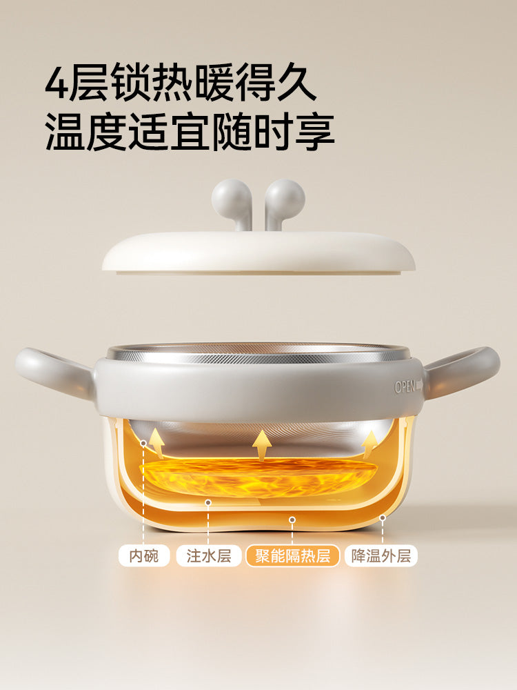 Ying's Körpə Yeməyi Qabı Körpə Su ilə Doldurulmuş İzolyasiyalı Qab Yemək Dəsti Sorma Kuboku Uşaq Süfrə Qabları