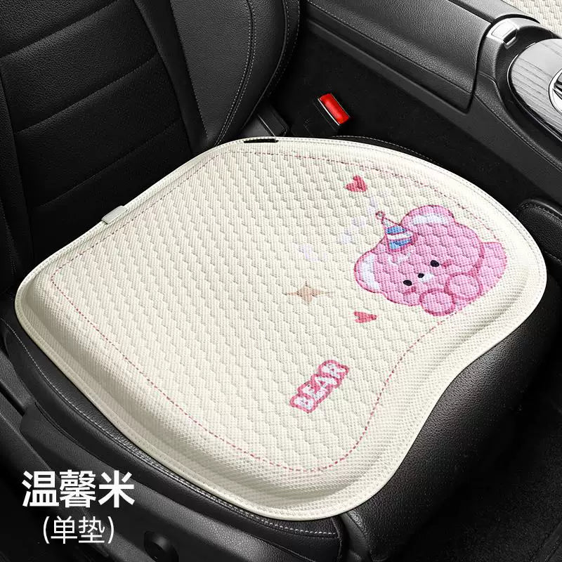 Yeni avtomobil oturacağı yastığı, bütün mövsüm universal, premium gel pətək yastığı, cizgi filmi qış avtomobil döşəyi, oturacaq örtüyü, oturacaq yastığı