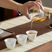 Jingdezhen nazik şin kung fu çay fincanı tək stəkan Yongle şirin ağ çay fincanı usta fincan ağ çini çay fincanı məişət kiçik çay fincanı