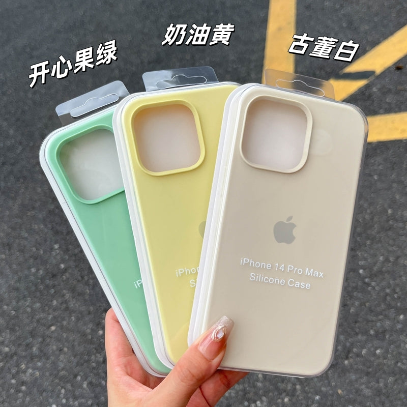 [LOGO ilə maye silikon] Xiaohongshu 17promax Apple 16pm kreativ 15pro düşməyə qarşı uyğun 14pro yumşaq 13 qoruyucu örtük 12 qadın XS İnternet məşhur qabığı və yeni üçün uyğun rəngli Xiaohongshu cib telefonu qutusu