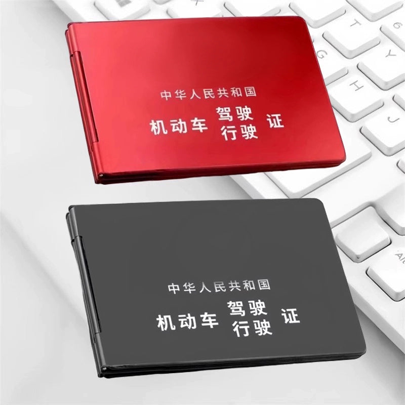 Alüminium Alaşımlı Motorlu Nəqliyyat Vasitəsinin Sürücülük Lisenziyası Qapağı İkisi Bir Arada 2025 Yeni Sürücü Lisenziyası Dəsti Kart Sahibi