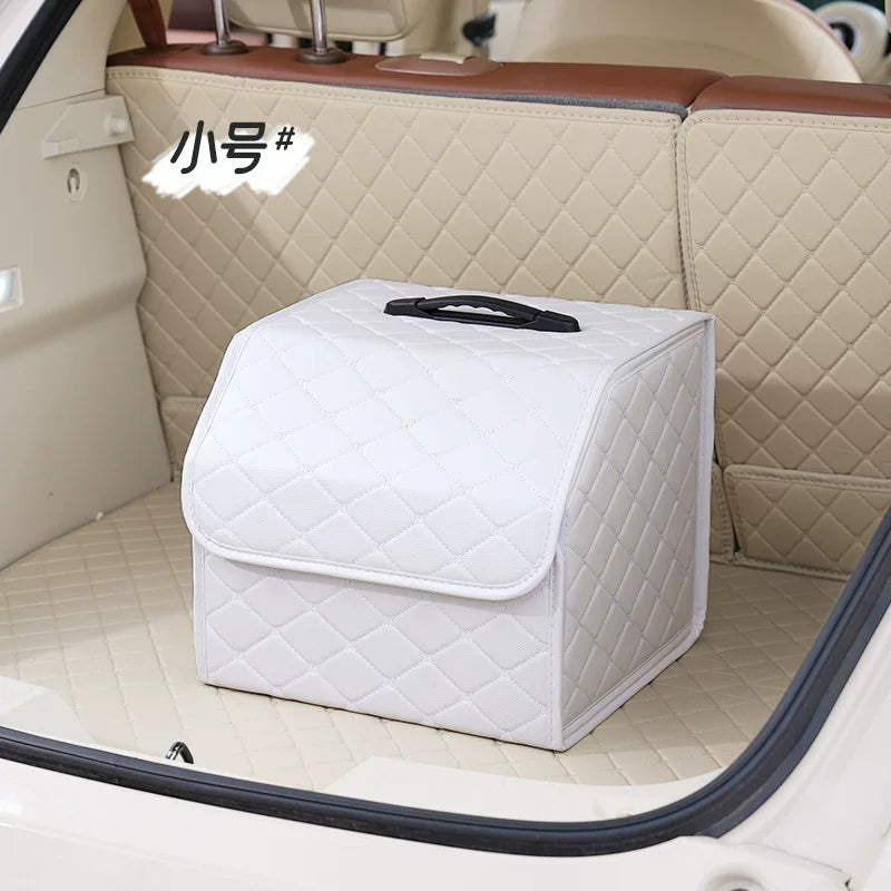 Yaradıcı dəri qatlanan avtomobil baqaj qutusu, universal avtomobil saxlama təşkilatçısı.