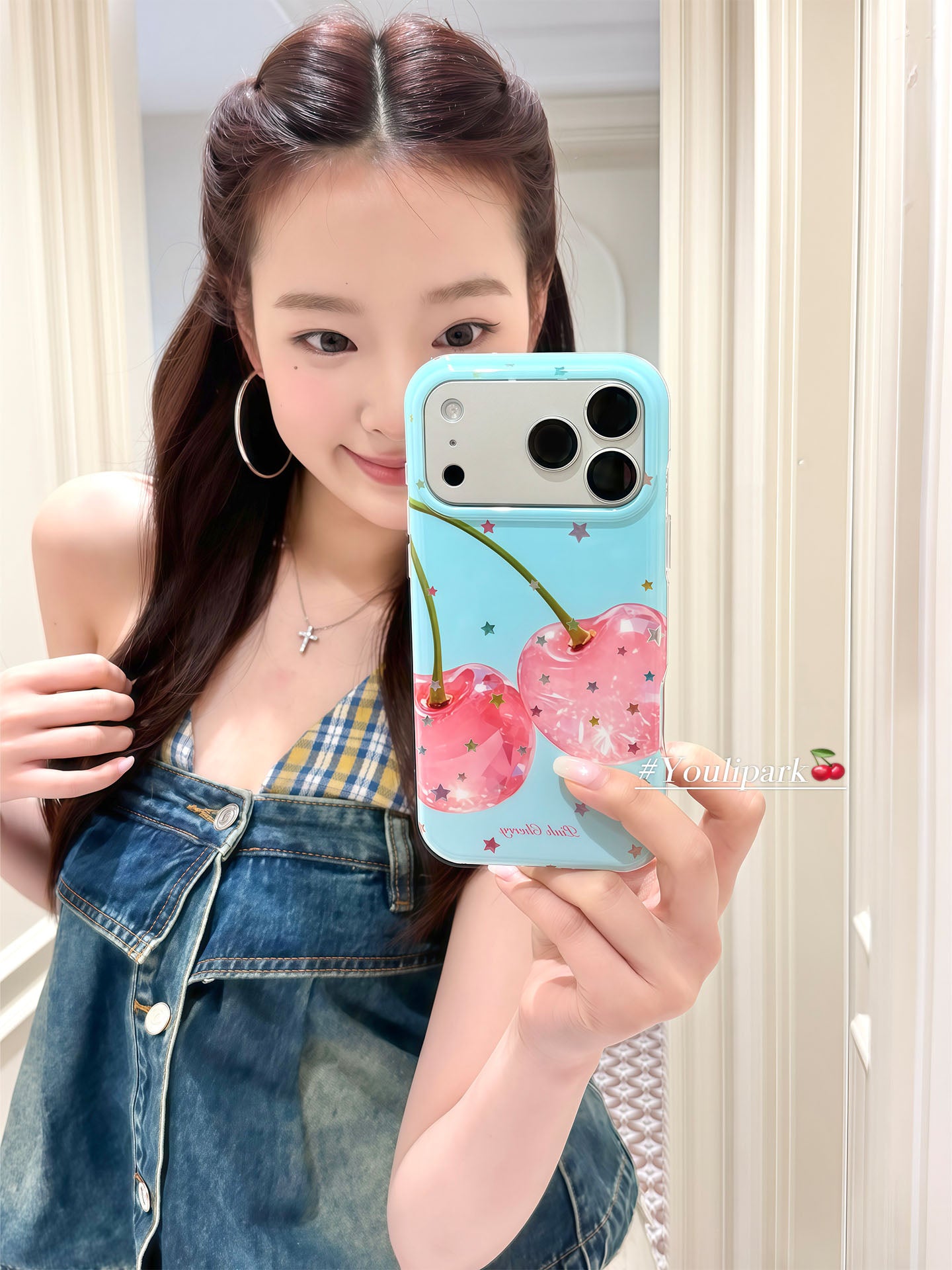 Yuri Park ins yay qız dopamin rəngli ulduz albalı 17 17pro Apple 17ProMax mobil telefon üçün uyğundur iPhone16 hər şey daxil 14 yeni 16Promax qoruyucu qutu 13