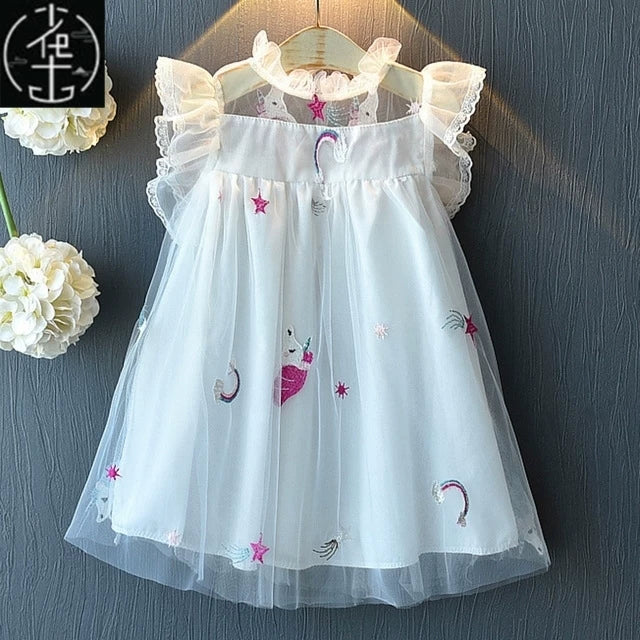 Körpə Qızlar üçün Ad Günü Tutu Donu Uşaqlar üçün Yay Geyimləri