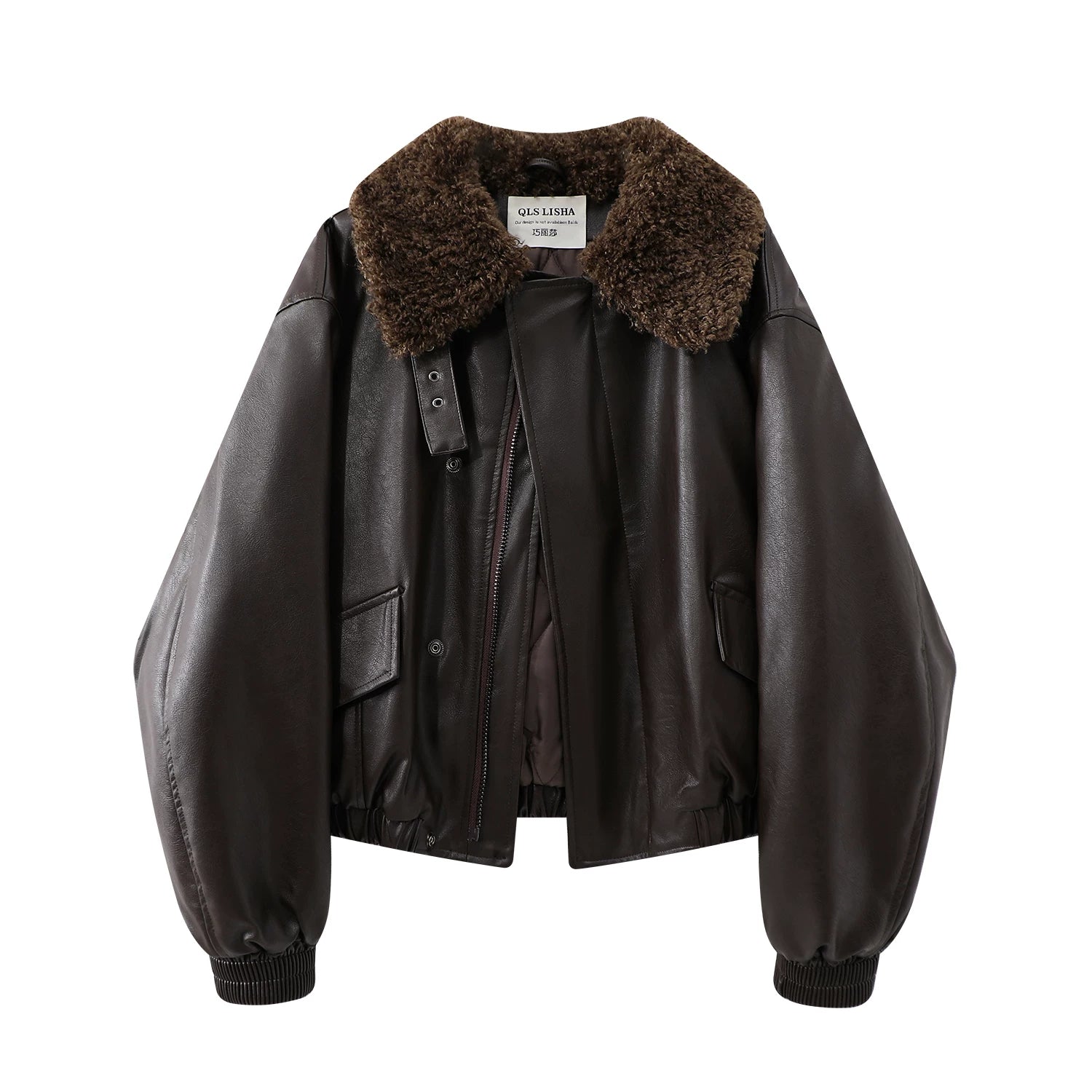 Cholisa Yüksək Səviyyəli Dəri Gödəkçə, 2025 Super Populyar Unikal və Dəbli, Qalın və İsti Qadın Qış Gödəkçəsi