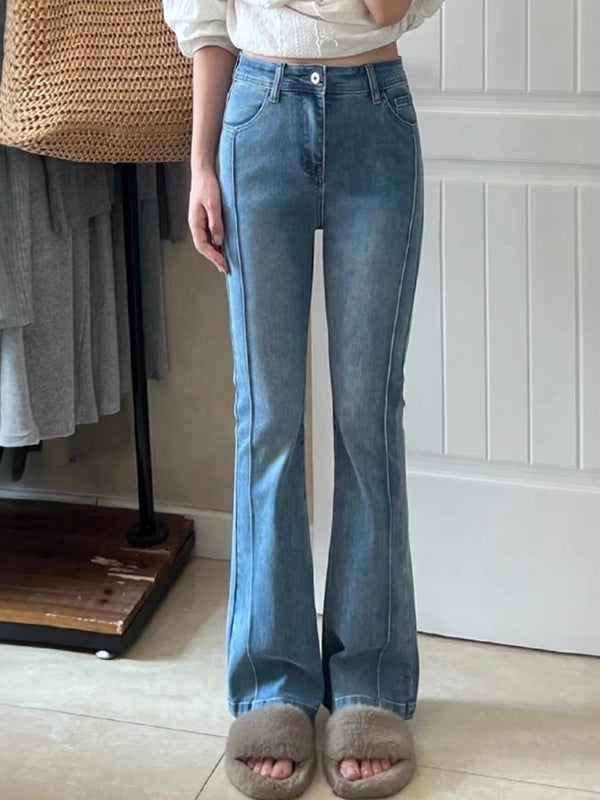 Qadınlar üçün böyük ölçülü Amerika retro şalvar, yay stili, yüksək belli, arıqladıcı, armud formalı, nal formalı şalvar.