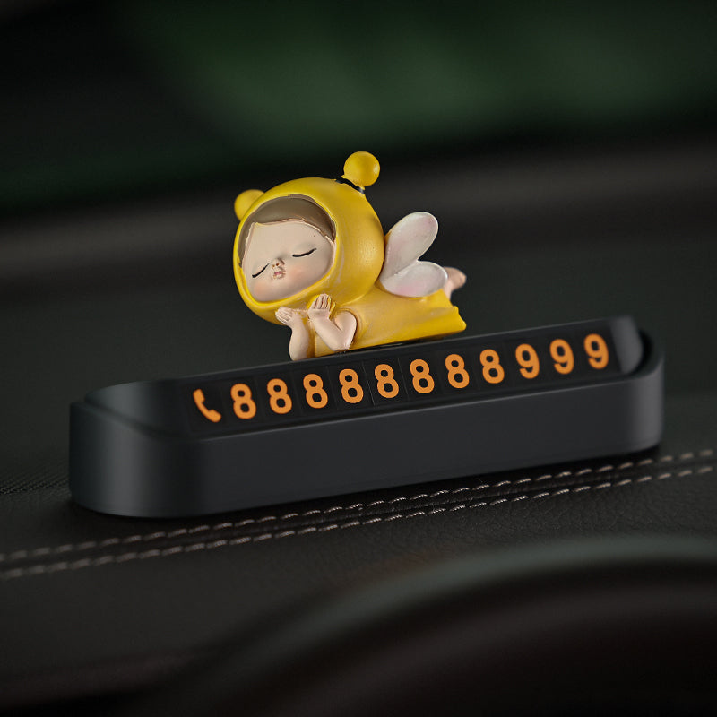 Elf Avtomobil Müvəqqəti Dayanacaq İşarəsi Avtomobil Avtomobil Hərəkət edən Telefon Nömrəsi İşarəsi Sevimli İnteryer Qızlar üçün Dekorasiya Təchizatları