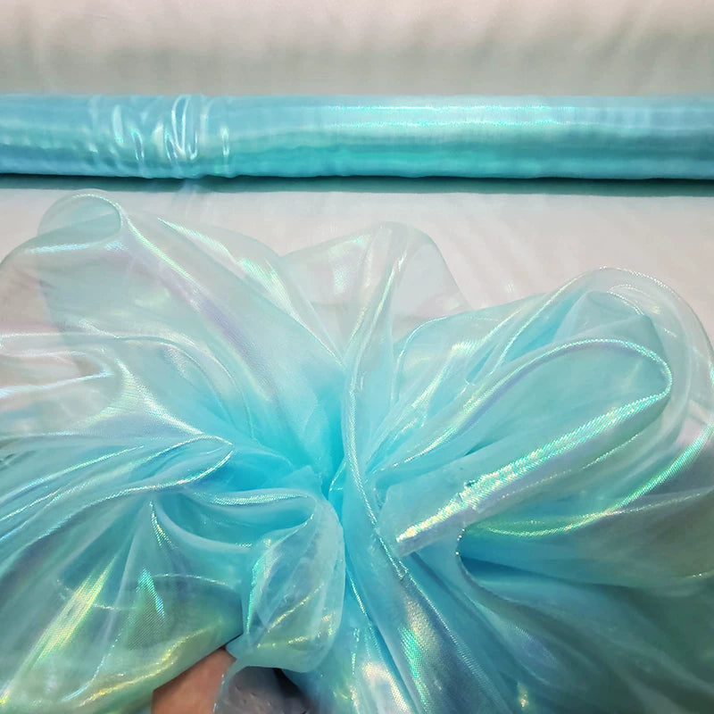 Lazer Simfonik Gradient Rəngli Mesh Organza Parça Fairy Şal Hanfu Paltar Səhnə Fonu Rəng Dəyişən Parça