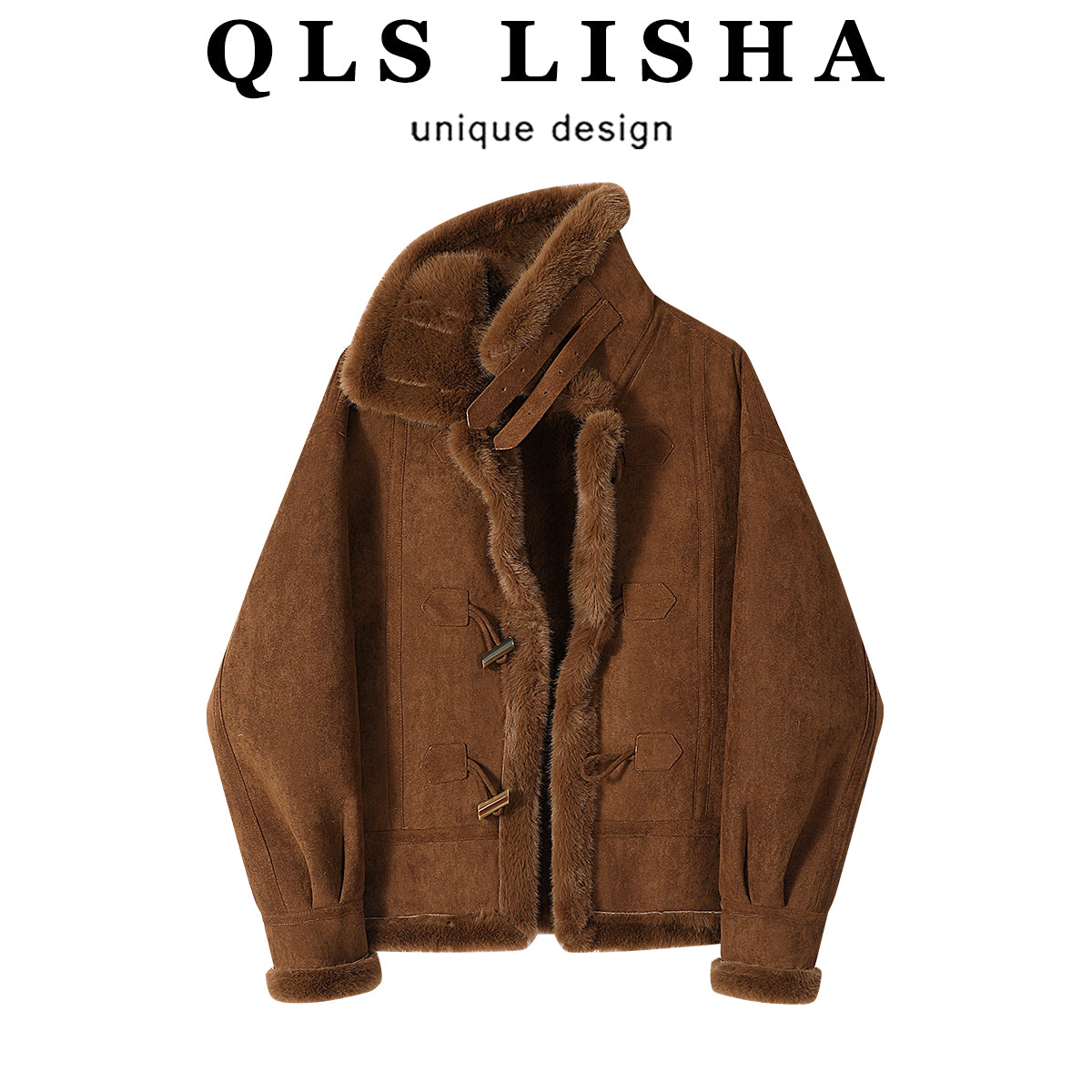 Cholisa Koreya üslubunda unikal və super şirin quzu yunundan hazırlanmış qalın palto, qadınlar üçün payız və qış, gənc, gözəl və şık top