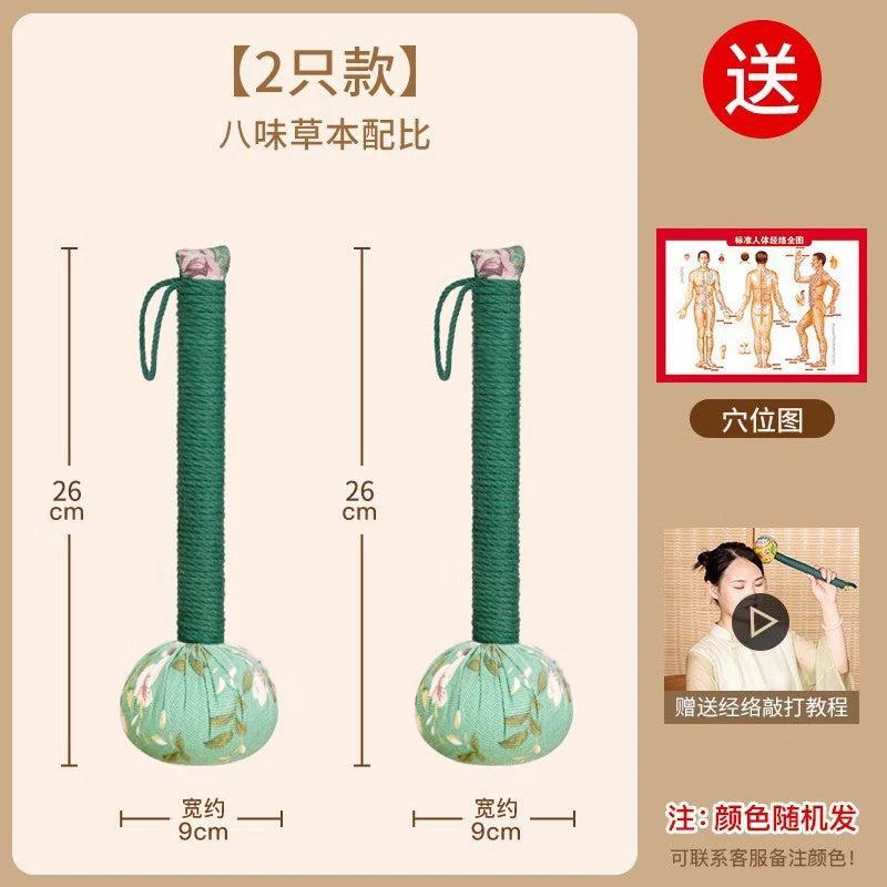 Mugwort Sağlamlıq Çəkic Meridian Paida Sehrli Boyun Çiyin Çəkic Arxa Pai Baxu Pai Moxibustion Hammer Masaj Zərb Çubuğu Əzələlər