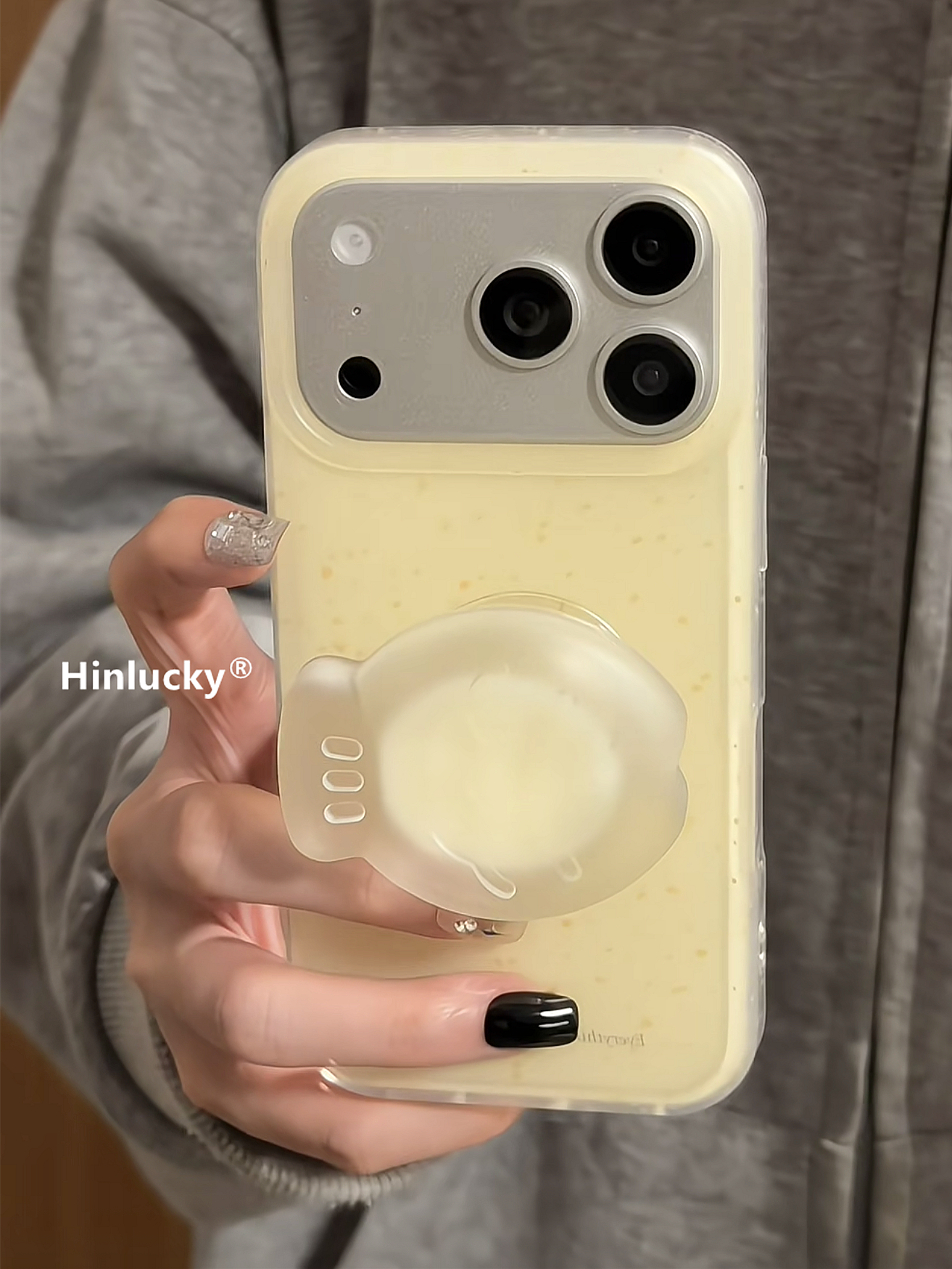 Hinlucky sarı sıçrayan mürəkkəb sendviçi Taiyaki stendi Apple 17 mobil telefon qutusu iphone16promax ikiqat şaxtalı 15 yeni 14 yıxılmağa qarşı qoruyucu örtük 17pro super gözəl görünüşlü inçlər üçün uyğundur
