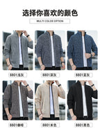 2025 Payız/Qış Yeni Kişi Trikotaj Gödəkçəsi, Yun astarlı, Qalın, Gündəlik, Çoxfunksiyalı, Dik Yaxalı Kardiqan Sviter