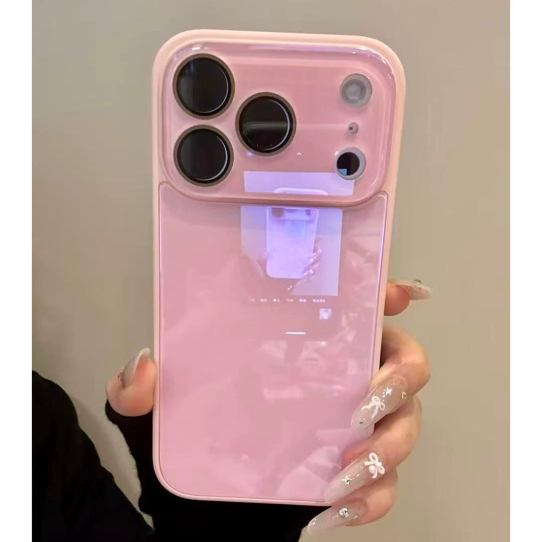 Koreya ins şəffaf konfet rəngli şüşə qabıq kristal lens filmi iPhone17PROMAX cib telefonu üçün uyğundur dopamin dəri hissi Apple 16/15 niş 14/13 yüksək səviyyəli məna 12 qoruyucu örtük