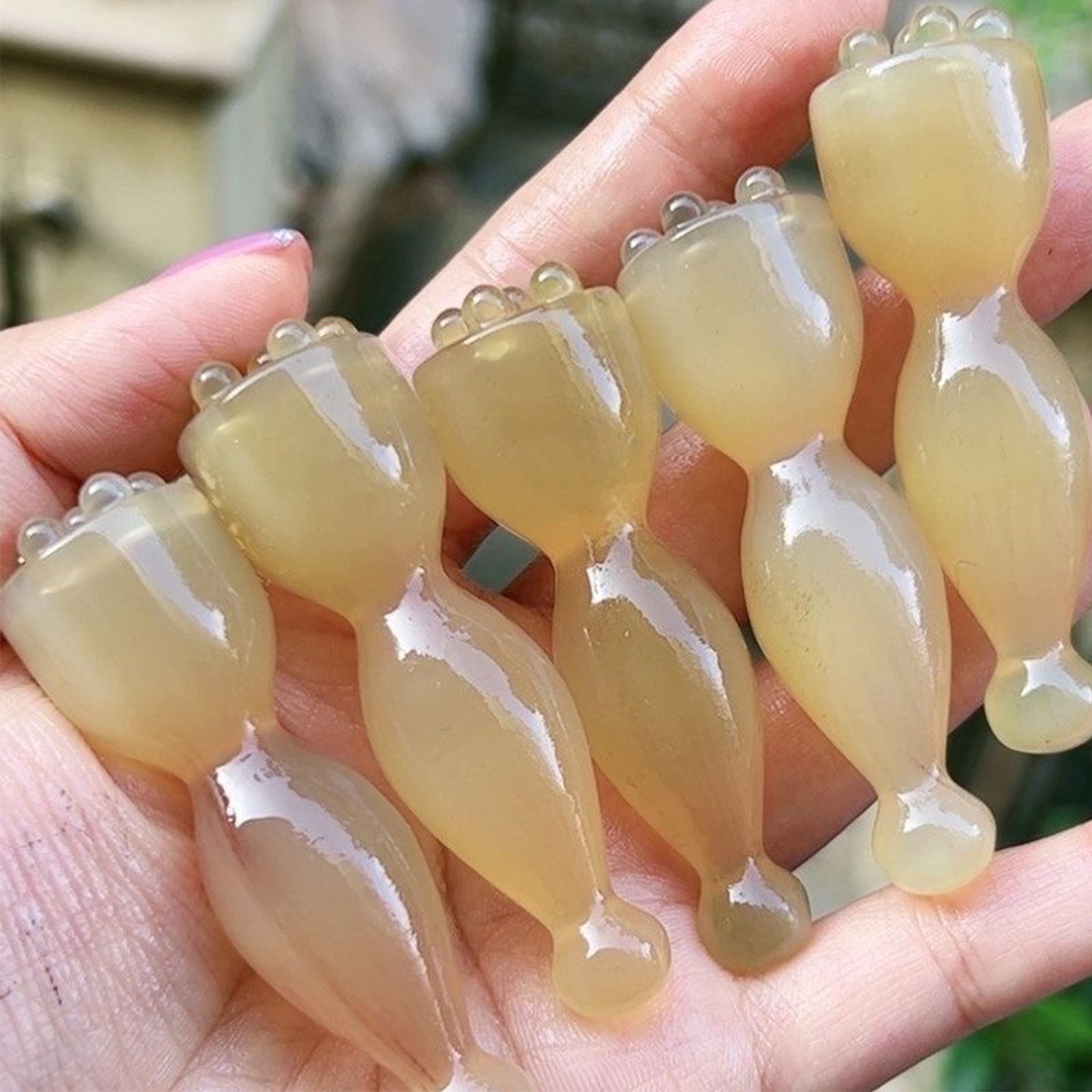 Suzaku Üç Peks Aləti Qoyun Xarakterli Göz Lotus Toxumu Tıxacı Akupressur Çubuğu Göz Qara Halqaları Göz Torbaları İncə Xətlər