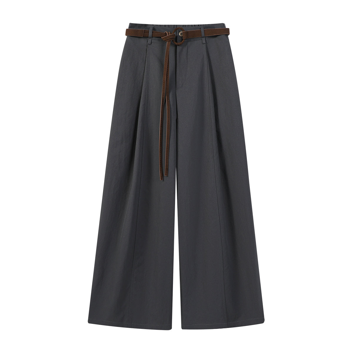 Chola Lisa Boz Qadınlar üçün Yüksək Bölməli Gündəlik Şalvar, Yaz və Payız üçün Çoxfunksiyalı, Yüksək Belli, Boş Bədənli, Düz Ayaqlı, Rahat Model