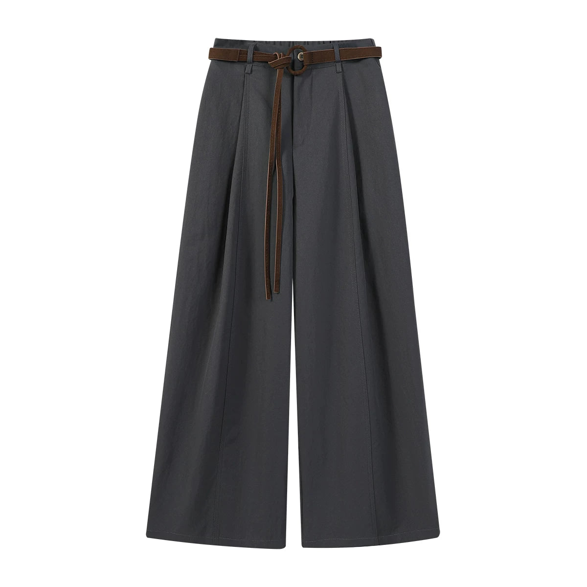 Chola Lisa Boz Qadınlar üçün Yüksək Bölməli Gündəlik Şalvar, Yaz və Payız üçün Çoxfunksiyalı, Yüksək Belli, Boş Bədənli, Düz Ayaqlı, Rahat Model