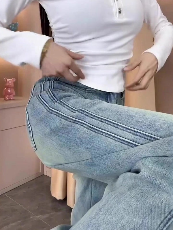 Qadınlar üçün böyük ölçülü, nazik cins şalvar, yeni yaz modası, yüksək belli, kalçanı örtən, arıqladıcı, geniş, çoxfunksiyalı, düz ayaqlı, yerə qədər uzanan şalvar.