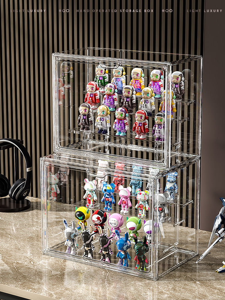 Ekran qutusu modeli əl saxlama qutusu pərdə qutusu akril Gundam ekran şkafı şəffaf Lego vitrin şkafı üçün uyğundur