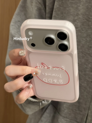 Hinlucky Yapon və Koreya ins çəhrayı qırmızı xətlər Apple iphone17 mobil telefon qutusu 16promax şaxtalı akril 15 yeni stil 14 yıxılmağa qarşı qoruyucu örtük 17pro super gözəl görünüşlü 16 yer