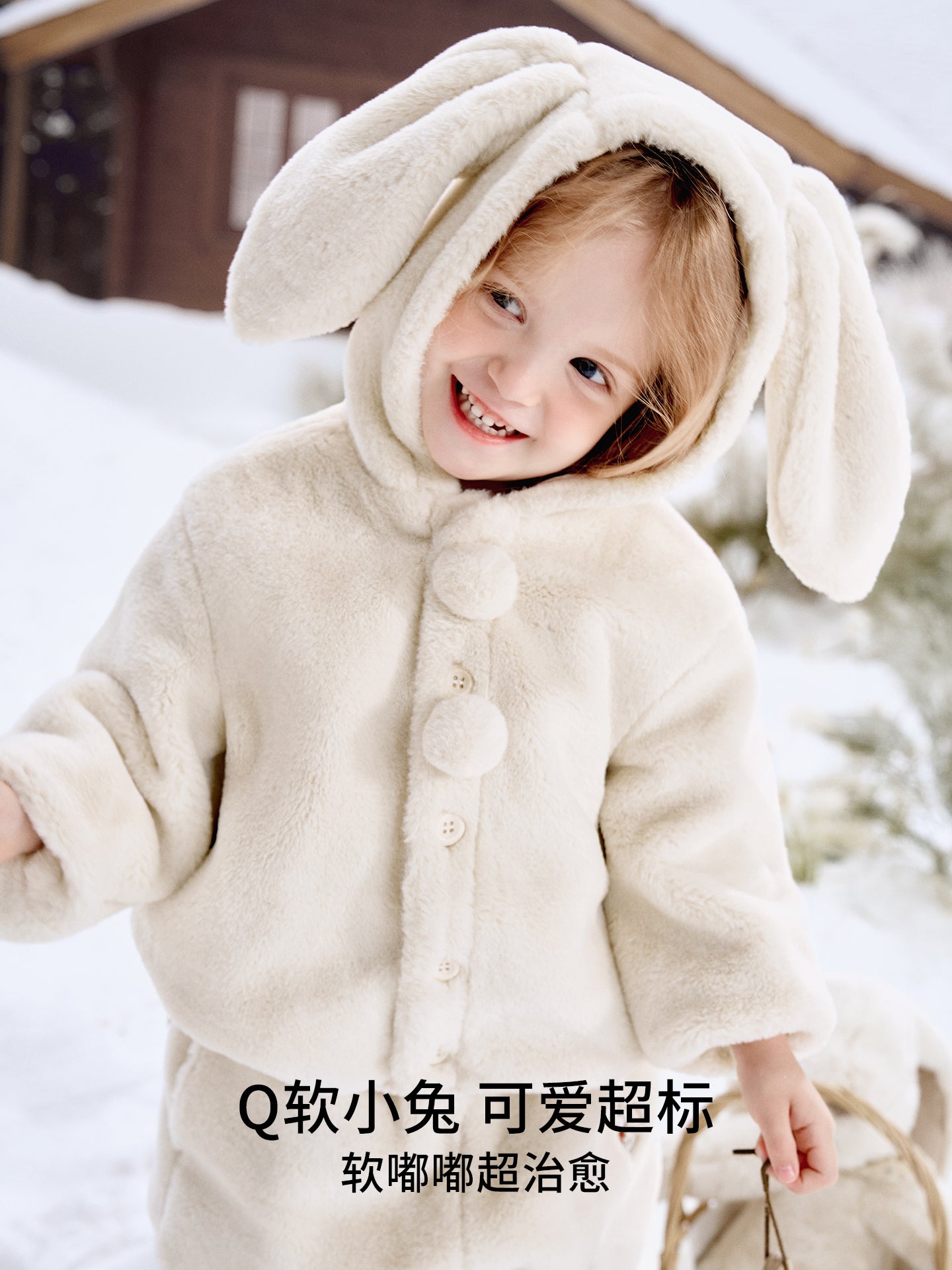 Manxi Körpə Uşaq Geyimləri Qış İsti Palto Qızlar üçün Başlıqlı Yeni Stil Çox yönlü Şirin Peluş Top