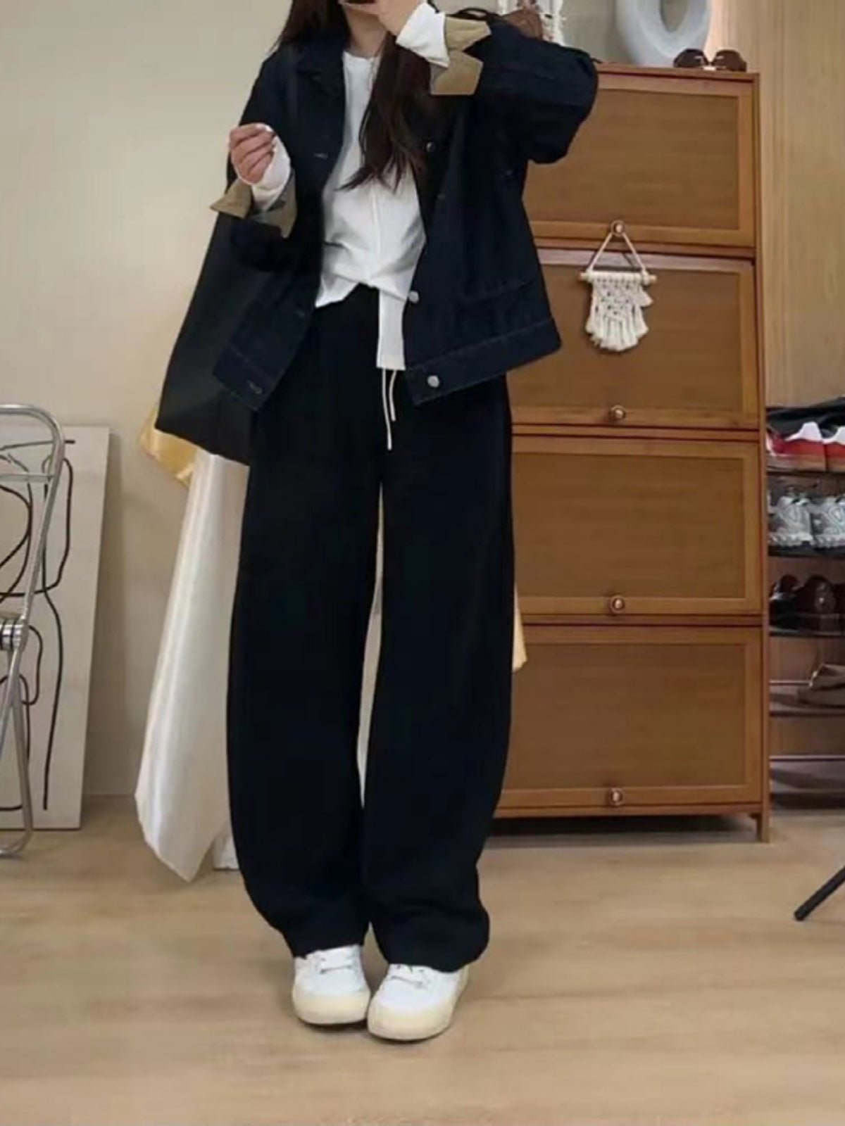 2026 Yaz Yeni Stil Gündəlik Şalvar Böyük Ölçülü Qadın Geyimləri Biraz Dolğun MM Boş Arıqladıcı Dar Uyğun Oraqlı Banan Geniş Ayaqlı Şalvar