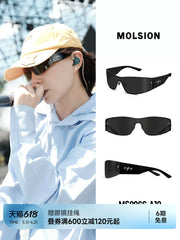 Mosen Moda İdman Günəş Eynəyi Əyri Gələcək Trendy Avanqard Baş Bandı Güzgü Günəşdən Qoruyucu Günəş Eynəyi MS8066