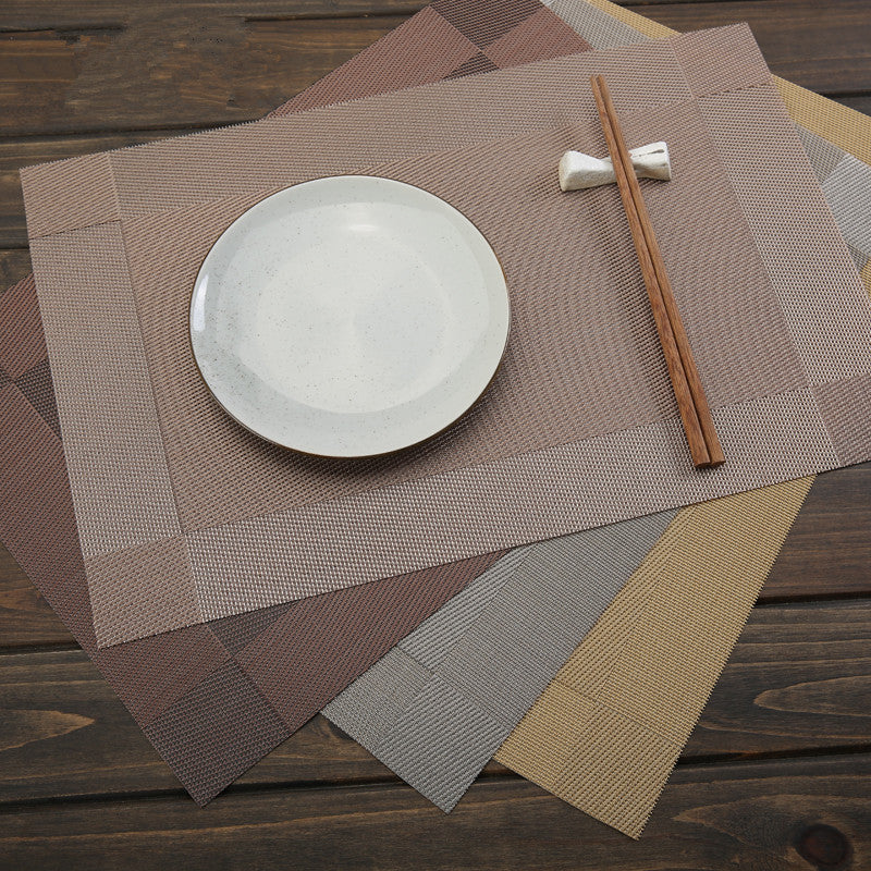 Qalınlaşmış Yapon plasemat izolyasiya mat pvc qərb placemat Avropa yemək masası xalçası süfrə altlığı kasa mat boşqab mat yuyula bilər