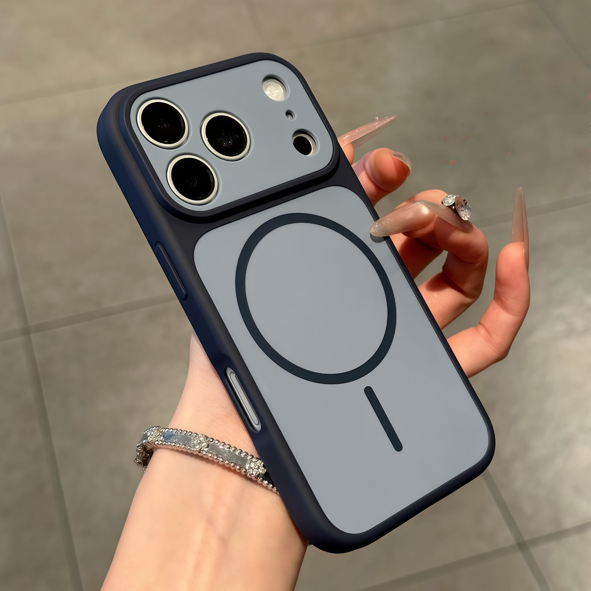 İkinci dəyişiklik 17 maqnitli Apple 17promax cib telefonu qabı iphone16pro sadə dəri hiss iki rəngli ikisi birdə 15pm hər şey daxil silikon anti-düşmə 14/13/12p qoruyucu örtük 11 yüksək səviyyəli niş