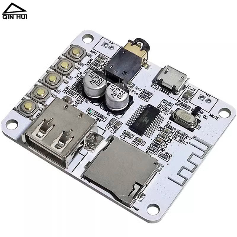 Mini simsiz Bluetooth 5.0 audio qəbuledici lövhə modulu U disk TF kartı dekodlaşdıran pleyer səs gücləndiricisi gücləndiricisi