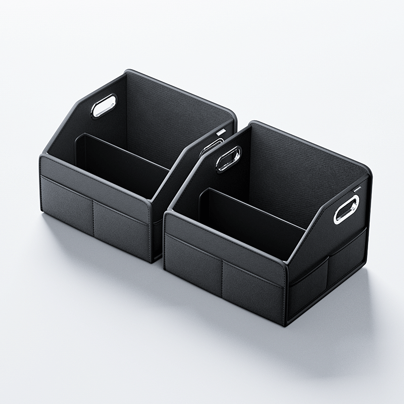Avtomobil sərnişini tərəfindəki saxlama qutusu, salon üçün qatlanan dəri saxlama qutusu, baqaj saxlama qutusu, avtomobilin arxa qapısı təşkilatçısı