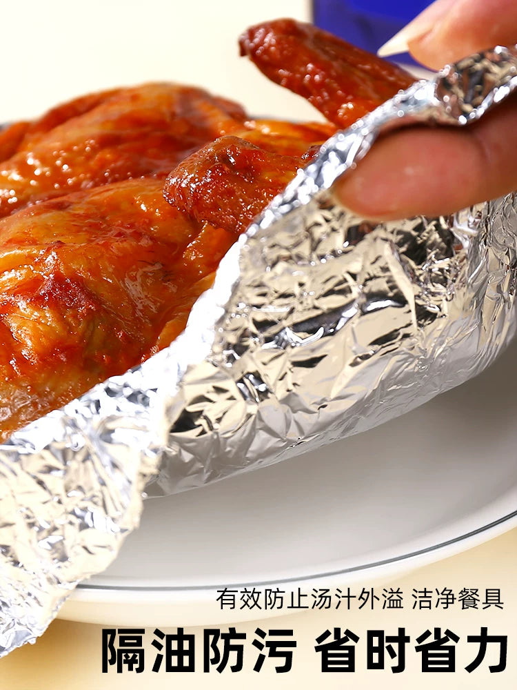 Kelinlai alüminium folqa soba qalay folqa məişət çörəkçilik barbekü alüminium folqa qalınlaşdırılmış yüksək temperatura davamlı qalay folqa qida dərəcəli