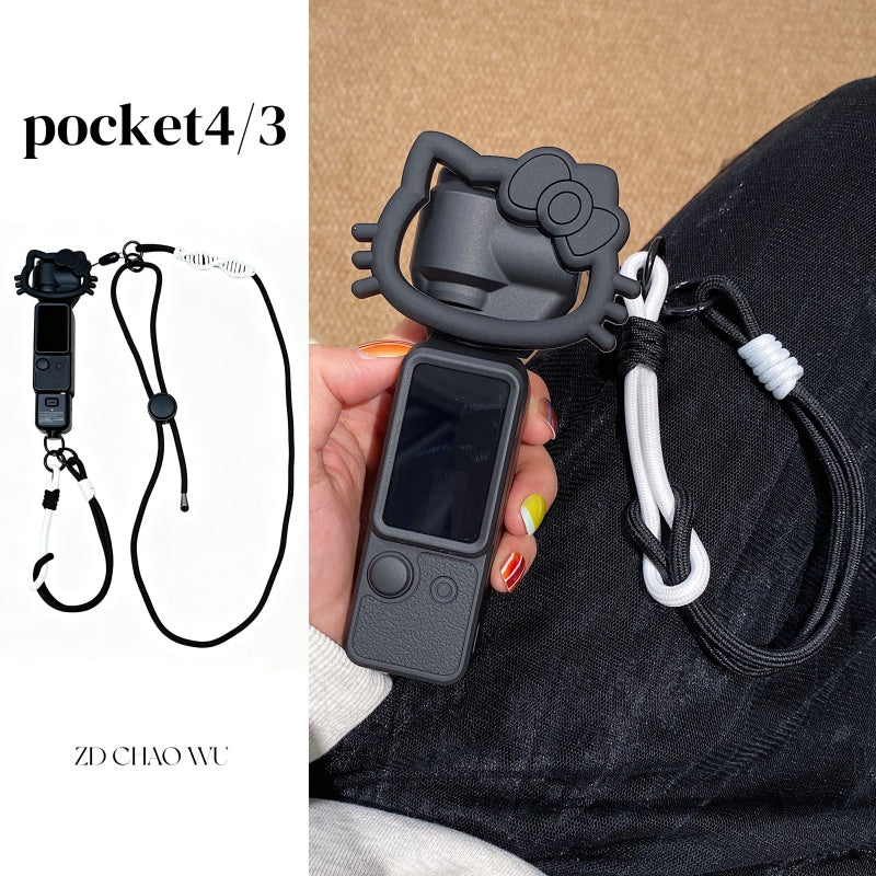 DJI pocket4/3 qoruyucu qutu, maqnit flip örtüyü, sərt örtük, düşməyə qarşı, sevimli çarpaz kordon, gimbal saxlama üçün uyğundur