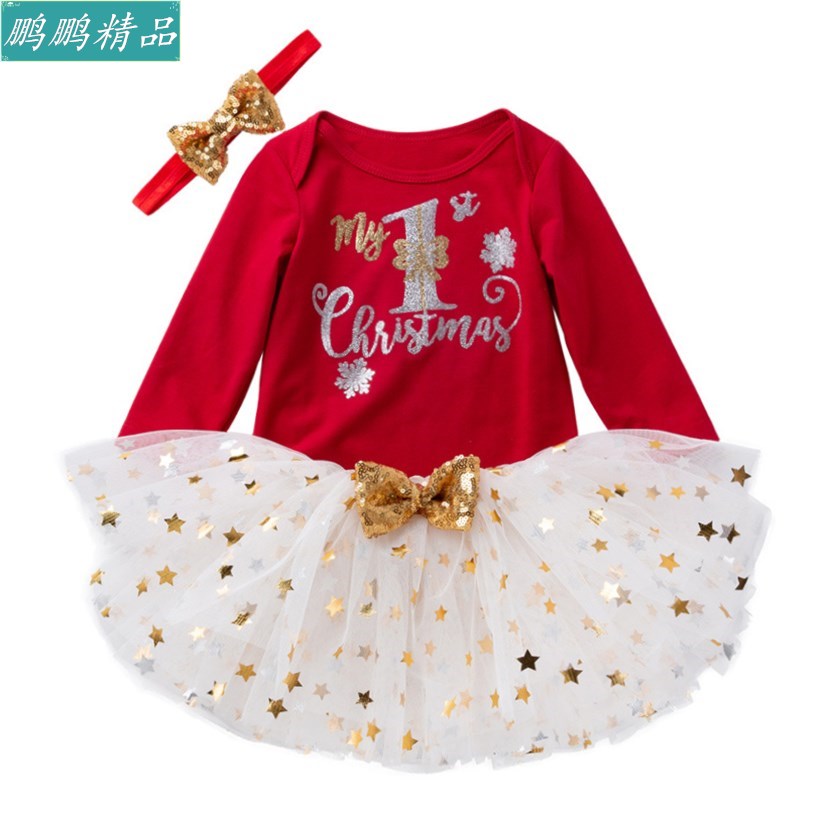 Uşaq geyimləri, uşaq Milad kostyumu, körpə geyimi uzun Milad donu