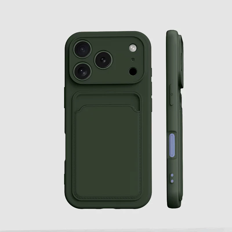 Apple 17 kart sahibi üçün uyğundur mobil telefon qutusu iphone16Promax kart sahibi inteqrasiya olunmuş Hava silikonu 15 qoruma 14 yumşaq 13/12 qabıq 11Pro giriş nəzarət kartını gətirə bilər xsmax kart yuvası 7/8plus