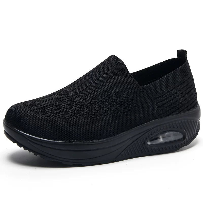 1 Slip-on Rocking Qadın Ayaqqabıları Qalın dabanlı Hava Yastığı Lazy