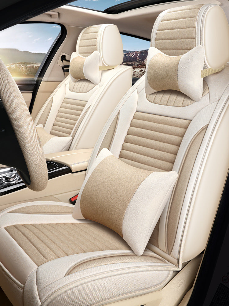 Xüsusi olaraq Dongfeng Nissan Tiida bütün mövsümlər üçün tam örtüklü avtomobil oturacaqları yastıqları və köhnə Nissan Tiida oturacaq üzlükləri (kətan) üçün hazırlanmışdır.