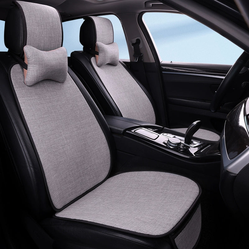 Avtomobil Yastığı Bütün İl Boyu Neytral Kətan Kiçik Bel Yay Nəfəs ala bilən Pambıq Kətan Sürüşməyən Sərin Yastıq Minimalist Oturacaq Örtüsü Oturacaq Yastığı