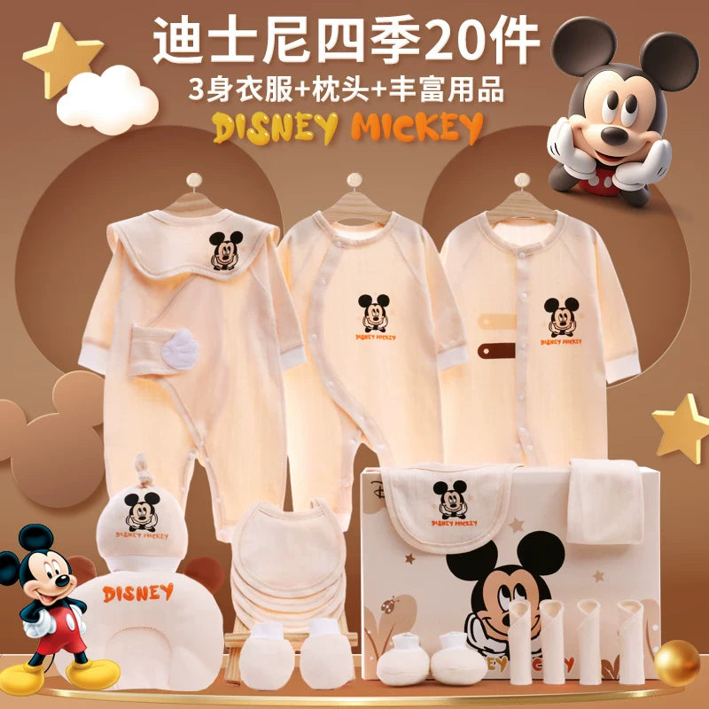 Disney təmiz pambıqdan hazırlanmış payız və qış üçün hədiyyə geyim dəsti, yeni doğulmuş körpələr, körpələr və bir aydan yuxarı körpələr üçün.