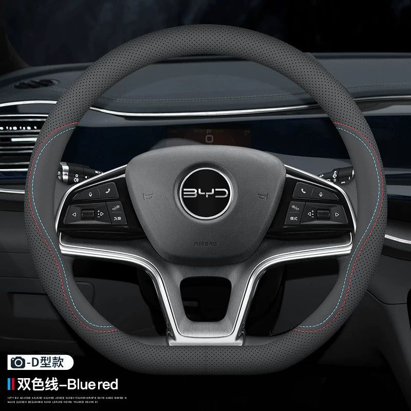 2025 BYD Yuan PLUS orijinal dəri sükan örtüyü, 2021/2023/2024 Yuan PRO sükan örtüyü dekorativ aksesuarlar