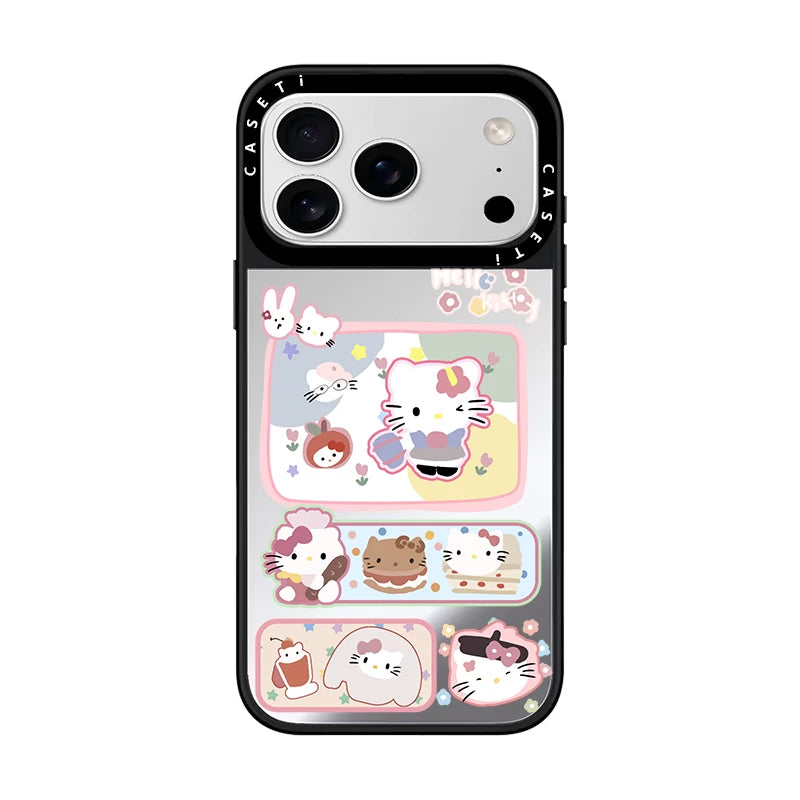 CASE Hello Kitty Hamburger Etiket Telefon Qutusu, iPhone 17 Pro Max Telefon Qutusu ilə Uyğundur 16/15/14 Plus, Trend Brend, Populyar Onlayn Məşhur Stil, Maqnit Əlavəsi
