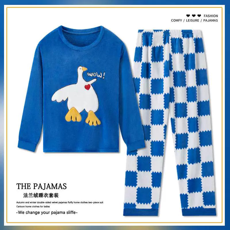 cütlük pijama dəsti qış qadın kişilər pijama ev geyimləri pijama