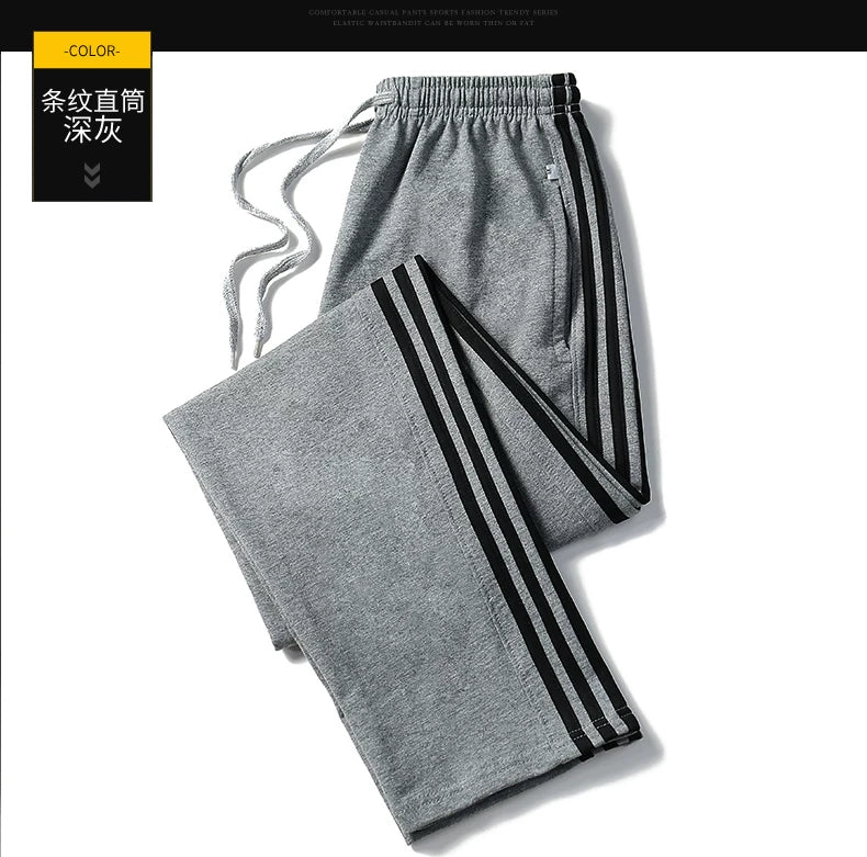 Kişi idman şalvarı, uzun pambıq şalvar, yun astarlı, nazik, yaz və payız üslubunda, gündəlik, düz ayaqlı, daralan ayaqlı, böyük ölçü.