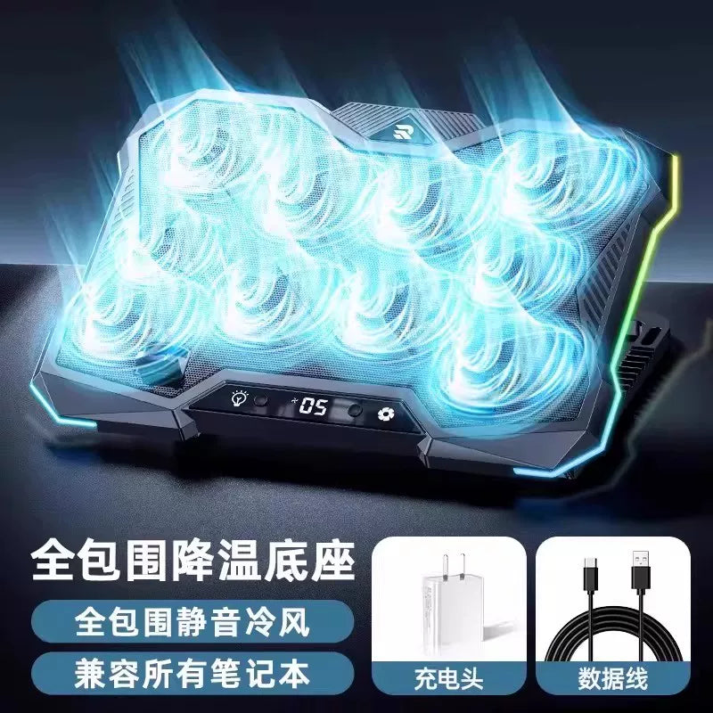 Suyun soyudulmasından daha soyuq] Laptop radiatorunun baza təzyiqi hava su soyutma ventilyatoru səssiz noutbuk stendi oyun notebooku Lenovo Asus Apple Dell Alien üçün uyğun olan xüsusi soyutma artefaktı