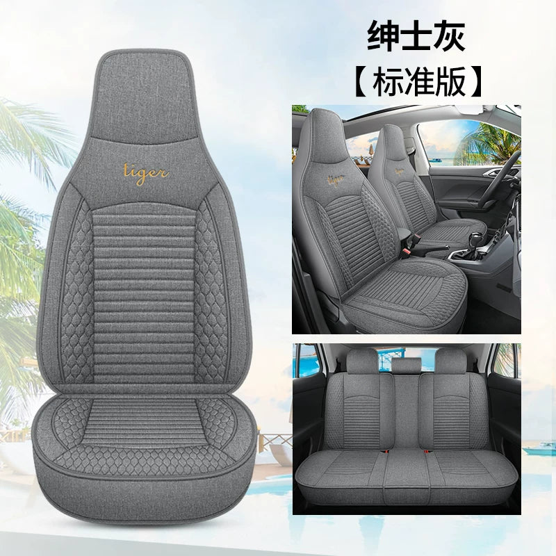 2025 BYD Hiace 07 DM-i Linen Fabric Seat Covers, All Season Universal Car Seat Cushions