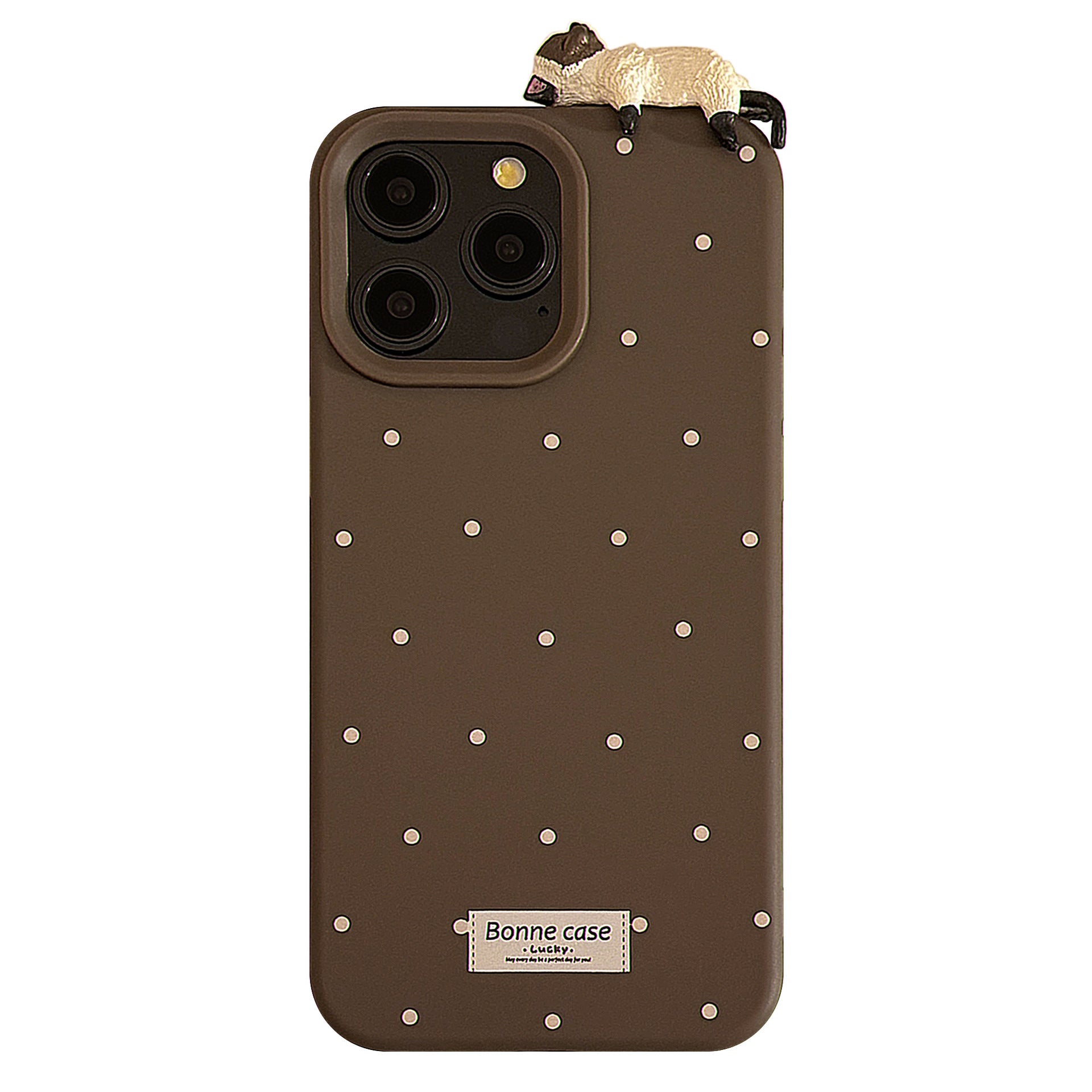Cute 3D Cat Case for iPhone 16 Pro Max 11 12 13 14 15 17, Dotted Soft Cover