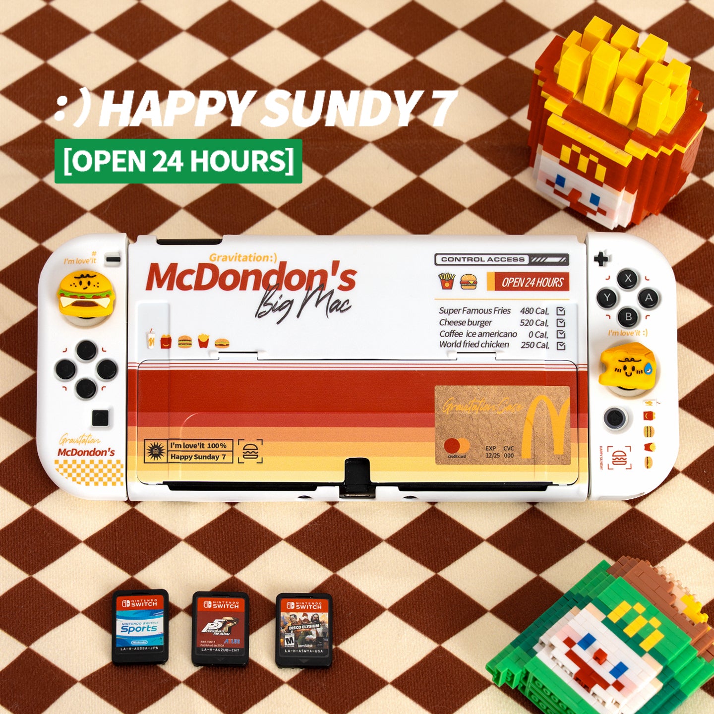Orijinal burger qızartması switch2 qoruyucu qutu, keçidli qoruyucu qutu NS2 yumşaq və sərt qabıqlı Nintendo