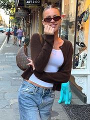 DARLINGAGA Qadınlar üçün Amerika Gündəlik Bütöv Rəngli Düyməli Yaxalı Kardiqan Sviter, Gündəlik Çoxfunksiyalı Boş Formalı Arıqladıcı Üst Geyim