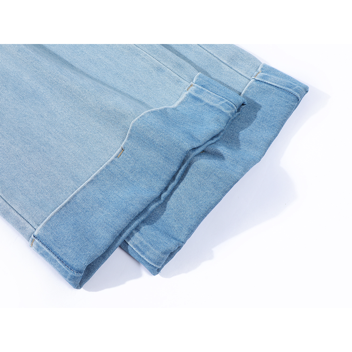 Chalisa Açıq Rəngli Denim Cins Şalvar Qadın Yay İncə Koreya Üslubunda Unikal Dizayn Arıqladıcı Boş Gündəlik Geniş Ayaqlı Şalvar