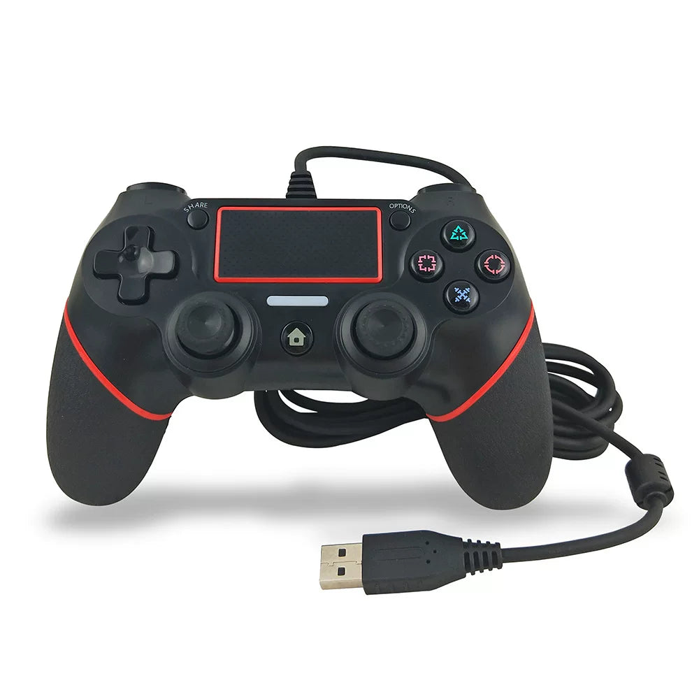Şəxsi qəliblənmiş plastik örtüklü PS4 nəzarətçi PS4 simli nəzarətçi PS4 simli oyun nəzarətçisi Sabit keyfiyyətlə yeni həll